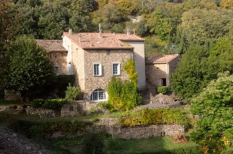 Village of the cevennes Stock Photos