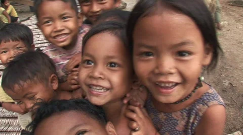 Village children Stock Footage 535597