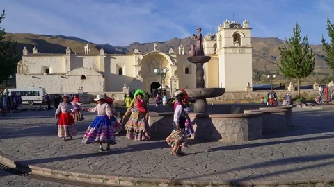 Village dancers Stock Footage 73275490