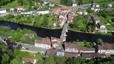 VILLAGE by drone 動画素材 242839393