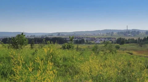 Village in a field Stock-Footage 46713500