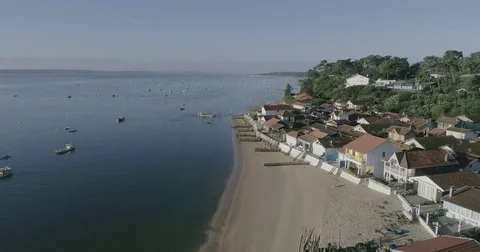 Village of Herbe, seen by drone Stock Footage