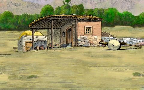 Village HOME Stock-Illustration