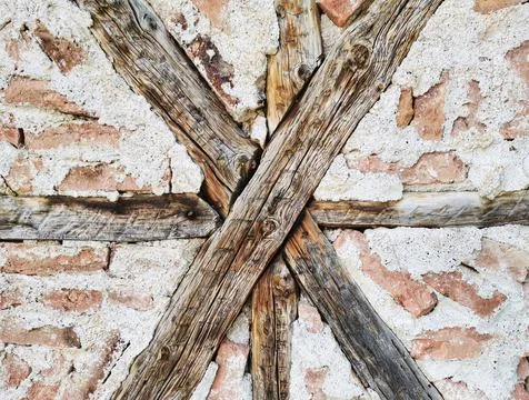 Village house wall. Stock Photos
