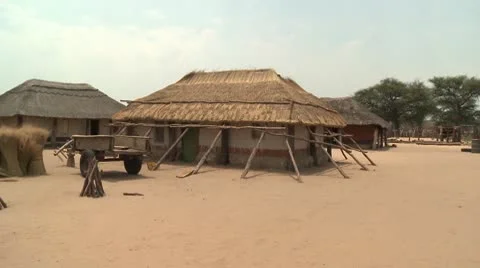Village Huts Stock Footage 10591949