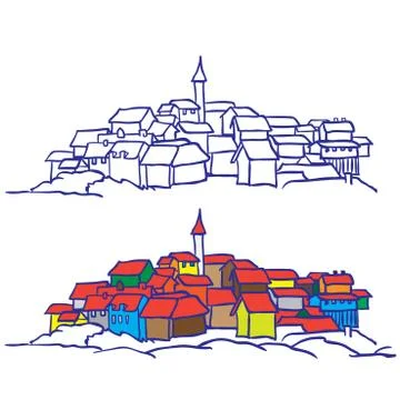 Village Stock Illustration