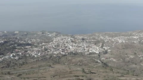 Village of La Guancha. Drone panorama. Aerial view (1) Stock Footage 166312866