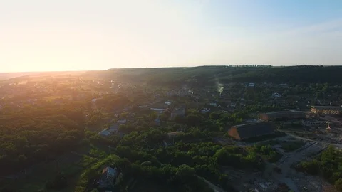 The village lost in the valley. Stock Footage 128279048