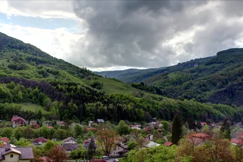 Village in the mountain Stock Footage 45621771