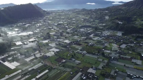 The Village With The Mountain View Stock Footage 236185571