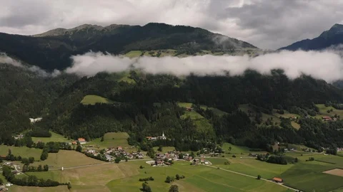 Village in the mountains of Austria Stock Footage 123710056