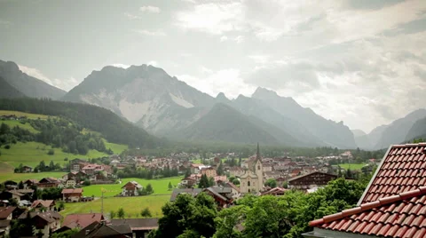 Village by the Mountains Video stock 36051887
