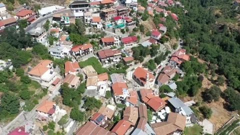 Village in the mountains. Stock Footage 139640374