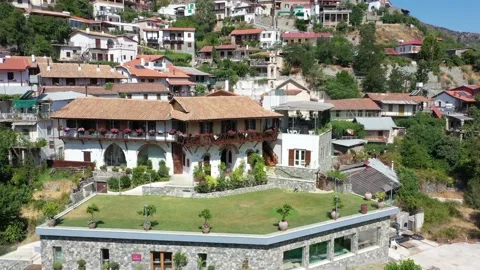 Village in the mountains. Stock Footage 139641361
