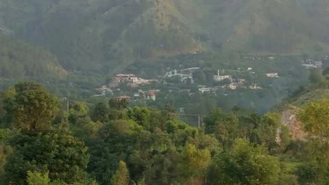 Village in mountains Stock Photos