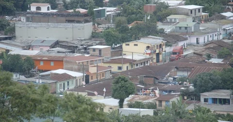 Village Panoramic View 03 Stock Footage 94390932