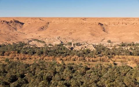 Village in the riverbed Stock Photos