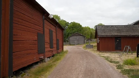 Village road Stock Footage 94439237