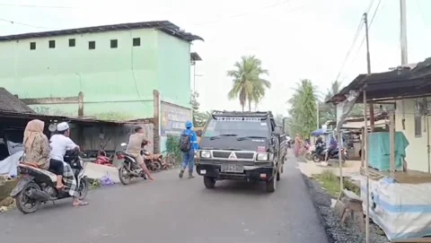 Village Road Stock Footage 300675877