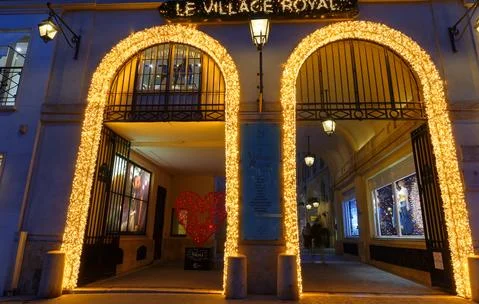 Village Royal is a chic passageway in Paris filled with luxury retailers. It 写真素材