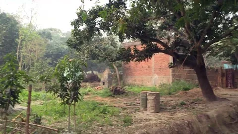 Village scene of rural India.Stock Footage