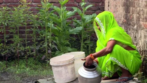 Village scene of rural India.Stock Footage