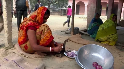 Village scene of rural India.Stock Footage