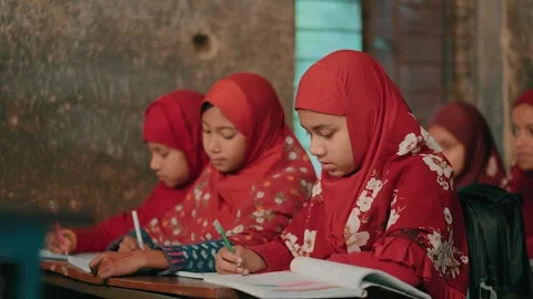 Village School Classroom with Young Students, 06 January 2026, Bangladesh. Stock Footage 333841513