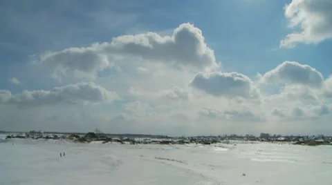 Village in steppe Stock Footage 7739795