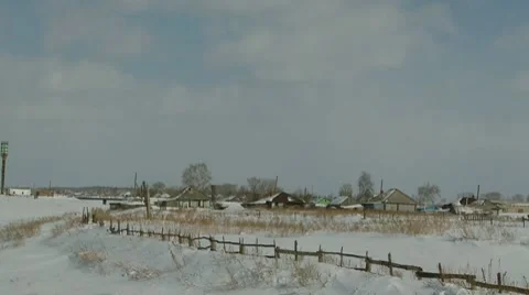 Village in steppe Stock Footage 7739810