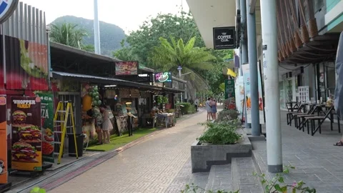 Village streets on Phi Phi Don island Stock Footage 275327646