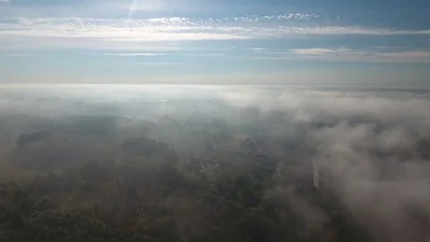 Village under the clouds Stock Footage 70993822