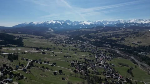 Village under the mountains Stock Footage 306851382