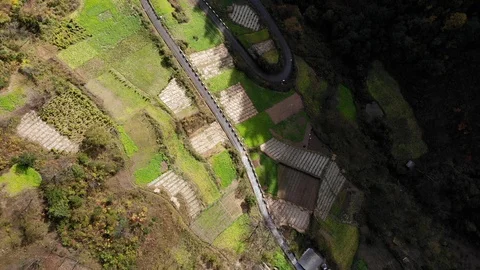 Village in valley Video stock 122161390