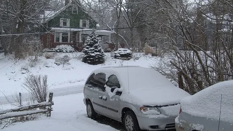 Village In Winter Stock Footage 108553762