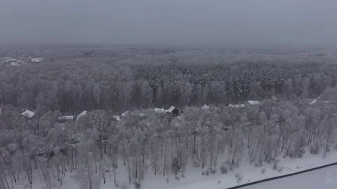 Village in winter forest 스톡 동영상 292473678