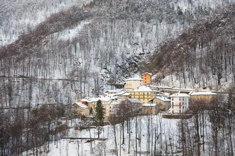 Village winter Stock Photos