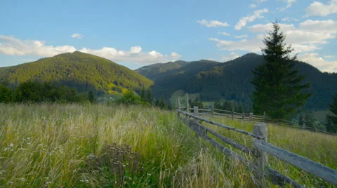 Village,movement of cloud in Mountains (Timelapse) Stock Footage 27292173