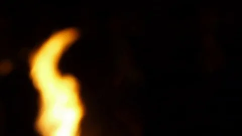 Villagers dancing around campfire Stock Footage 80620808