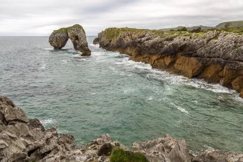 Villahormes Cliffs Stock-Fotos