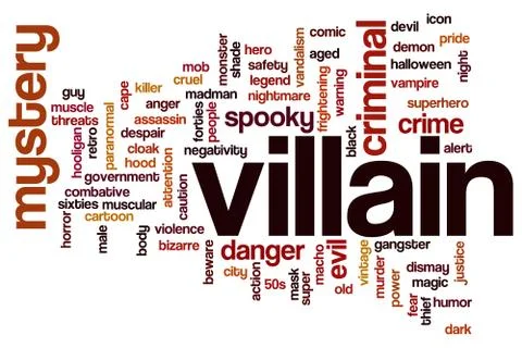 Villain word cloud Stock Illustration
