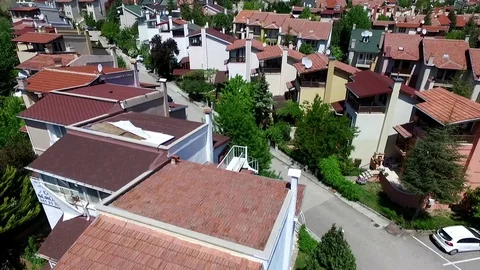 Villas and regular urbanization Stock Footage 110846914