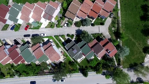 Villas and regular urbanization Stock Footage 110846916