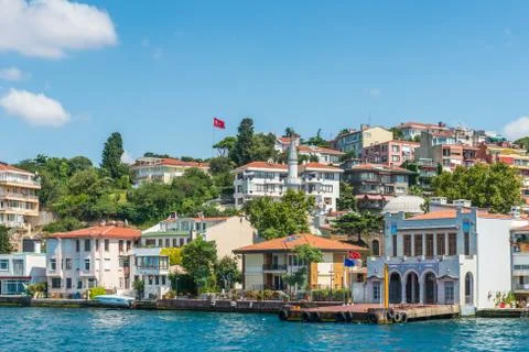 Villas on the bosphorus Stock Photos
