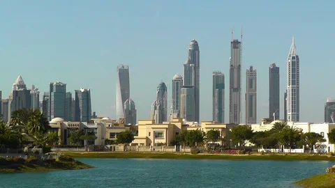 Villas in Dubai Stock Footage 90218241
