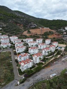 Villas in nature mountains residential complexes Stock Photos