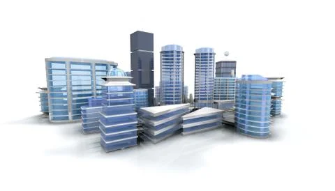 Ville 3d perspective macro Stock Illustration