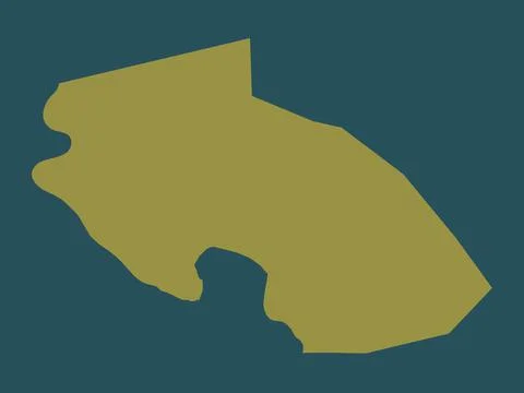 Ville de N'Djamena, Chad. Solid color shape Illustrazione stock