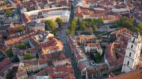 Vilnius aerial view Stock Footage 238467870