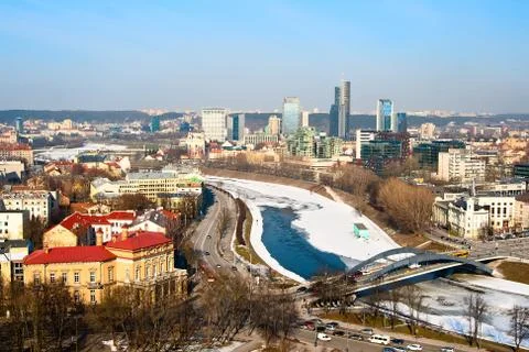 Vilnius and Neris Stock Photos